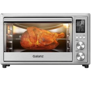 1.1 Cu Ft Digital Toaster Oven and Air Fryer in Silver  |  Toaster Ovens Kitchen Appliances Silver