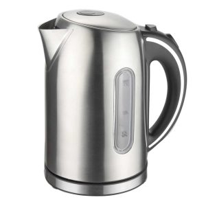 1.7Lt. Stainless Steel Kettle with Electric Heating Base  |  Tea Kettle Coffee & Tea Silver