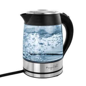 1.8Lt. Glass Tea Kettle with Electric Base  |  Serveware Dinnerware Black