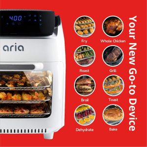 10 Qt. White Stainless Steel Air Fryer with Touch Screen and Premium Accessory Set and Recipe Book  |  Air Fryers Air Fryers Air Fryers