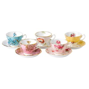 100 Years 1950-1990 Teacup and Saucer Set  |  Cups Cups Cups