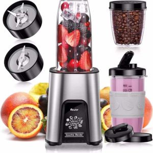 1000W Smoothie Blender for Shakes and Smoothies, 11 Pieces Personal Blender for Kitchen – 12.51″D x 4.84″W x 11.41″H  |  Blenders Blenders Blenders