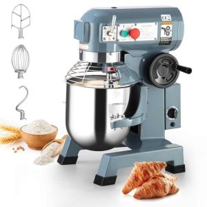 10Qt 600W 3 Speeds Commercial Dough Mixer  |  Mixers Kitchen Appliances Blue