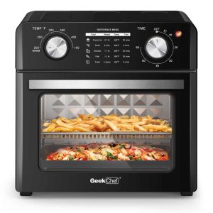 11.81” Geek Chef Air Fryer 10QT, Countertop Toaster Oven  |  Toaster Ovens Kitchen Appliances Black