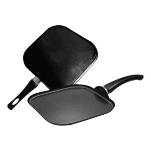 11-Inch Non Stick Square Griddle  |  Grill Pans and Griddles Black