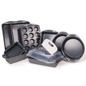 11Pc Perfect Slice Bakeware Set, Grey  |  Bakeware Bakeware Bakeware