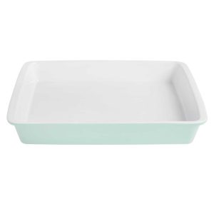 12.75 Inch x 9 Inch Stoneware Baker in Mint  |  Bakeware Bakeware Bakeware