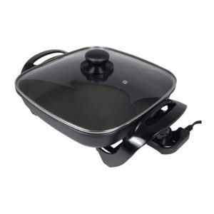 12″ Non-Stick Electric Skillet with Glass Lid  |  Grill Pans and Griddles Grill Pans & Griddles Black