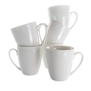 12 Ounce Mug 6 Piece Set in Porcelain  |  Mugs Dinnerware Mugs