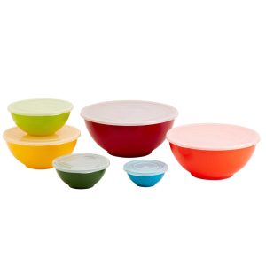 12 Piece Mixing Bowl Set with Lids, Rainbow Colors  |  Kitchen Tools Kitchen Tools Kitchen Tools