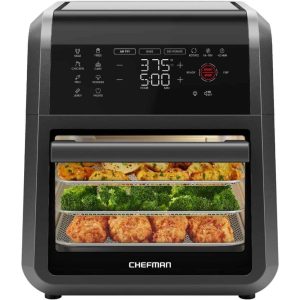 12-Quart 6-in-1 Air Fryer Oven with Digital Timer, Touchscreen, and 12 Presets Countertop Convection Oven, Dishwasher-Safe Parts  |  Air Fryers Air Fryers Air Fryers