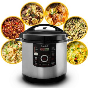 12-quart Steel Digital 15-preset Pressure Cooker  |  Pressure Cookers Kitchen Appliances Black