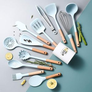 13-Piece Non-Stick Silicone Assorted Kitchen Utensil Set  |  Kitchen Tools Kitchen Tools Blue, White