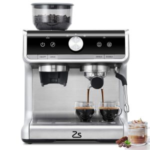 1450W 20 Bar Espresso Machine with Grinder and Milk Frother  |  Espresso Machines Coffee & Tea Espresso Machines