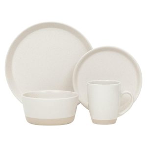 16Pcs 2 Tone Cream Dinnerware Set – 12″ x 15″  |  Dinnerware Sets Dinnerware Beige