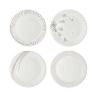 1815 Pacific Stone Plate 11.4in, Set of 4, Mixed Patterns  |  Plates Dinnerware Multi