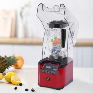 2.2L Soundproof 15-Speed Blender Ice Crush Smoothie Maker With Shield  |  Blenders Blenders Black, Red