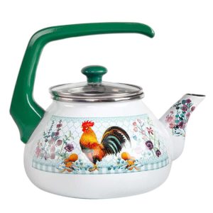 2.3Qt Ro Enamel Kettle – 2.3 Qt  |  Tea Kettle Coffee & Tea Multi, White