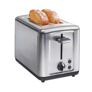 2 Slice Brushed Stainless Steel Toaster  |  Toasters Kitchen Appliances Stainless Steel