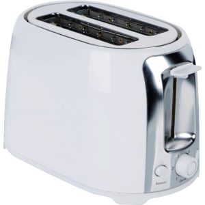 2 Slice Cool Touch Toaster – White and Stainless Steel  |  Toasters Kitchen Appliances Toasters