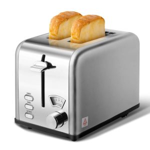 2-Slice Toaster with 1.5 inch Wide Slot, 5 Browning Setting and 3 Function  |  Toasters Kitchen Appliances Silver