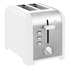 2-Slice White Stainless Steel Toaster,Wide Slot, Bagel/Defrost  |  Toasters Kitchen Appliances Toasters