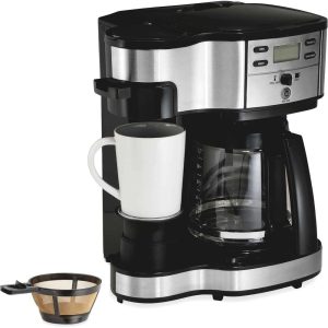 2-Way 12 Cup Programmable Drip Coffee Maker & Single Serve Machine  |  Coffee Makers Coffee & Tea Black, White