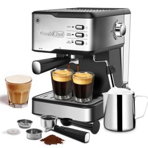 20 Bar Pump Coffee Machine Compatible with ESE POD Capsules Filter&Milk Frother Steam Wand  |  Espresso Machines Coffee & Tea Espresso Machines