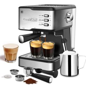 20 Bar Pump Espresso Machine Latte Maker with Milk Frother Steam Wand  |  Espresso Machines Coffee & Tea Espresso Machines