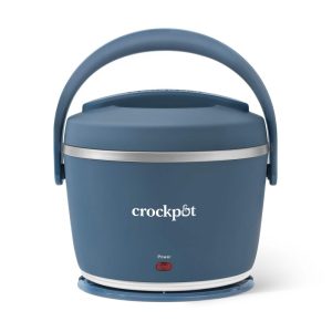 20-oz Lunch Crock Food Warmer Heated Lunch Box Faded Blue  |  Slow Cookers Kitchen Appliances Blue