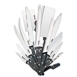 20 Piece Knife Set, Full-Tang Handle, Professional Kitchen Knife Set  |  Knife Sets Black