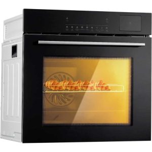 24″ Electric Single Wall Oven, 2.5CF with 8 Baking Modes  |  Toaster Ovens Kitchen Appliances Silver