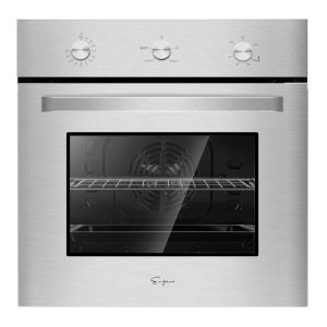 24 in. 2.3 cu. Ft. Single Gas Wall Oven – Bake Broil Rotisserie Functions – Built-in Timer – Convection Fan in Stainless Steel  |  Toaster Ovens Kitchen Appliances Stainless Steel