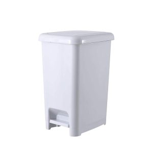 25 L Slim Pedal Step On Trash Can  |  Kitchen Trash Cans Kitchen Storage Grey, Off-White