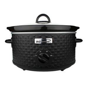 3.5 Quart Diamond Pattern Slow Cooker in Black  |  Slow Cookers Kitchen Appliances Black