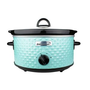 3.5 Quart Diamond Pattern Slow Cooker in Blue – N/A  |  Slow Cookers Kitchen Appliances Blue