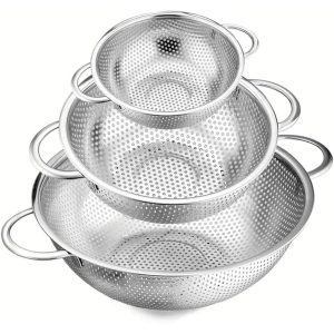 3 Pcs Stainless Steel Micro-Perforated Strainer Set  |  Kitchen Tools Kitchen Tools Kitchen Tools