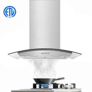 30 inch 900CFM Island Mount Range Hood Tempered Glass 3-Speed Vent Hood – 30 INCH  |  Major Appliances Kitchen Appliances Major Appliances