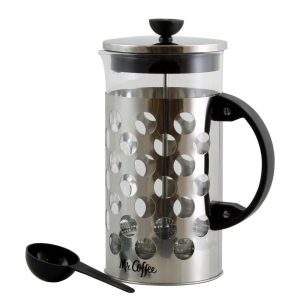 32 Ounce Silver Glass Coffee French Press  |  French Press Coffee & Tea French Press