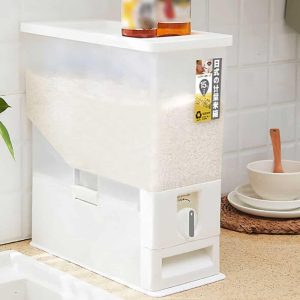 33 LBS Large Capacity Rice Dispenser Home Storage  |  Food Storage Containers Food Storage Containers Clear