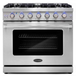 36 in. Freestanding Gas Range with 6 Sealed Burners and 6.0 cu. ft. Capacity Convection Oven in Stainless Steel  |  Major Appliances Kitchen Appliances Major Appliances