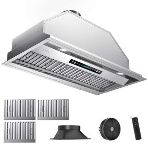 36 Inch Built-in/Insert Range Hood 900 CFM Quiet and Efficient Smoke and Odor Elimination  |  Major Appliances Kitchen Appliances Major Appliances