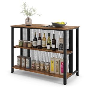 36″ Tall 3-Tier Bar Table with Storage Metal Frame Adjustable – See Details  |  Bar Tables Bar Tables Bar Tables