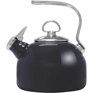 37-18S-ME Enamel-On-Steel Classic Teakettle, Onyx  |  Tea Kettle Coffee & Tea Black