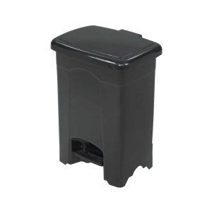 4 Gallon Step-On Trash Can, Durable Plastic Garbage Can  |  Kitchen Trash Cans Kitchen Storage Black, White