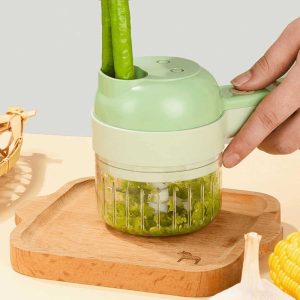 4-in-1 Electric Vegetable Chopper Cutter Slicer  |  Food Processors Food Processors Clear