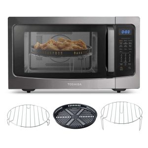 4-in-1 ML-EC42P(BS) Countertop Microwave Oven, Smart Sensor, Convection, Air Fryer Combo, Mute, Memory, Turntable, 1.5 Cu Ft  |  Major Appliances Kitchen Appliances Black