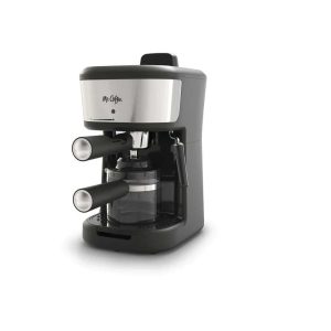 4-Shot Steam Espresso, Cappuccino, and Latte Maker in Black  |  Coffee Makers Coffee & Tea Black