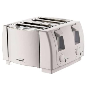 4 Slice Cool Touch Toaster in White – 9.5 x 10 x 6.25 inches  |  Toasters Kitchen Appliances Toasters