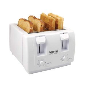 4 Slice Dual-Control Toaster in White IM-241W  |  Toasters Kitchen Appliances Toasters